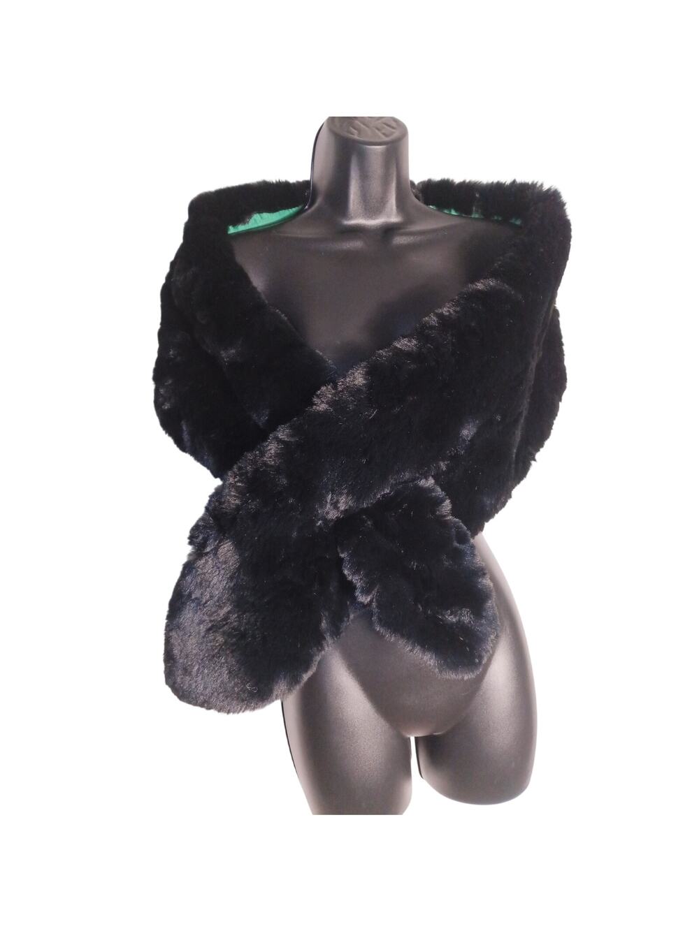 Altar'd State Black Faux Fur Stole New with Tags